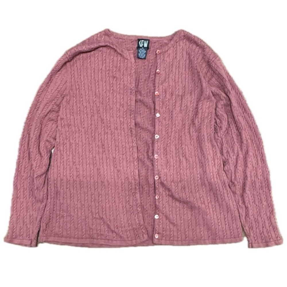 Vintage, Brand, SFW, Women's Pink, Cashmere And Silk, Blouse, Size 1X